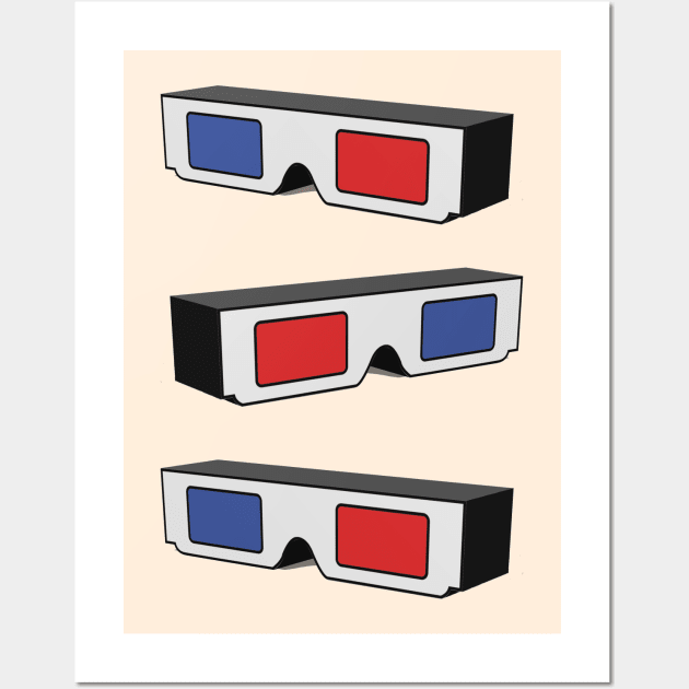 3D Glasses Wall Art by JadeGair